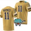 Jamal Haynes Jersey #11 Georgia Tech Yellow Jackets 2023 Gasparilla Bowl Patch Football Brown