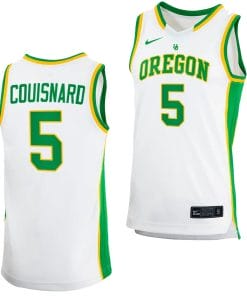 Jermaine Couisnard Jersey #5 Oregon Ducks 2023-24 College Basketball uniform White