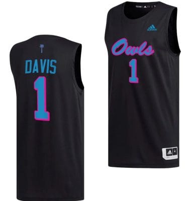Johnell Davis Jersey #1 FAU Owls College Basketball Replica Black 6 Johnell Davis Jersey #1 FAU Owls College Basketball Replica Black