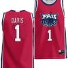 Johnell Davis Jersey #1 FAU Owls NIL College Basketball Lightweight Red