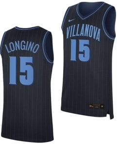 Jordan Longino Jersey #15 Villanova Wildcats Replica College Basketball 2023-24 Navy
