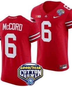 Kyle McCord Jersey #6 Ohio State Buckeyes Cotton Bowl Patch 2023 Football Scarlet