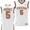 Kadin Shedrick Jersey #5 Texas Longhorns NIL College Basketball Lightweight White