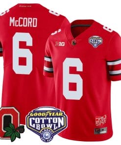 Kyle Mccord Jersey #6 Ohio State Buckeyes Good Year Cotton Bowl Patch Football Scarlet