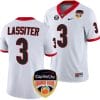 Kamari Lassiter Jersey #3 Georgia Bulldogs Orange Bowl Patch 2023 College Football White