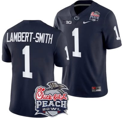 KeAndre Lambert Smith Jersey #1 Penn State Peach Bowl Patch 2024 College Football Navy