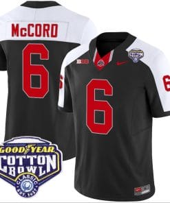 Kyle Mccord Jersey #6 Ohio State Buckeyes Cotton Bowl Patch Vapor Football Black Alternate