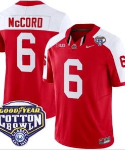 Kyle Mccord Jersey #6 Ohio State Buckeyes Cotton Bowl Patch Vapor Football Red Alternate