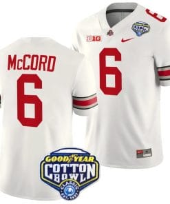 Kyle McCord Jersey #6 Ohio State Buckeyes Cotton Bowl Patch 2023 Football White