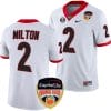 Kendall Milton Jersey #2 Georgia Bulldogs Orange Bowl Patch 2023 College Football White