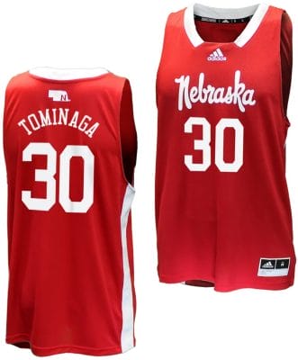 Keisei Tominaga Jersey #30 Nebraska Cornhuskers Basketball Throwback 2023-24 Red