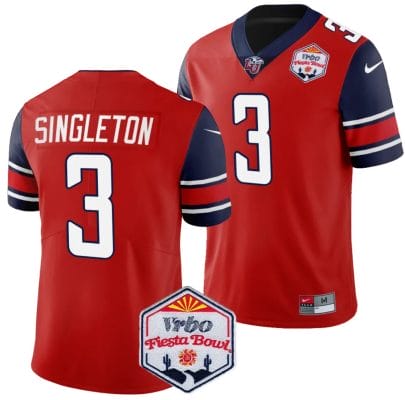 Kobe Singleton Jersey #3 Liberty Flames Fiesta Bowl Patch 2024 Football Red 8 Kobe Singleton Jersey #3 Liberty Flames Fiesta Bowl Patch 2024 Football Red