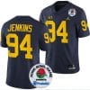 Kris Jenkins Jersey #94 Michigan Wolverines Rose Bowl Game 2024 Patch College Football Playoff Navy