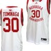 Keisei Tominaga Jersey #30 Nebraska Cornhuskers Basketball Home Uniform 2023-24 White