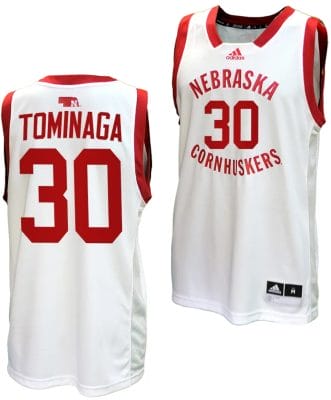 Keisei Tominaga Jersey #30 Nebraska Cornhuskers Basketball Home Uniform 2023-24 White