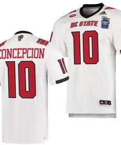Kevin Concepcion Jersey #10 NC State Wolfpack 2023 Pop-Tarts Bowl Football White