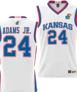 KJ Adams Jr Jersey #24 Kansas Jayhawks NIL College Basketball Lightweight White
