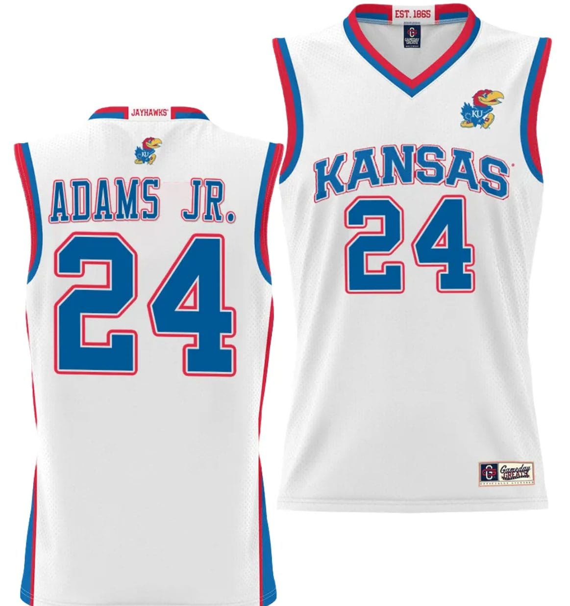 KJ Adams Jr Jersey #24 Kansas Jayhawks NIL College Basketball Lightweight White 1 KJ Adams Jr Jersey #24 Kansas Jayhawks NIL College Basketball Lightweight White