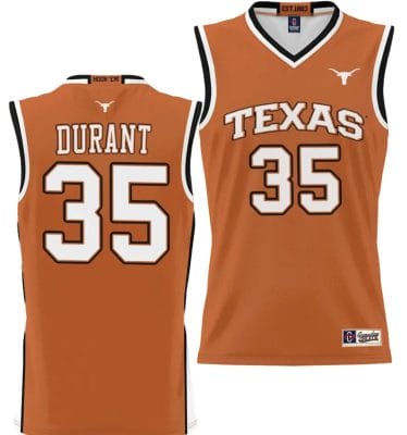 Kevin Durant Jersey #35 Texas Longhorns NIL College Basketball Lightweight Orange