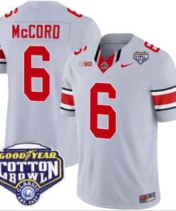 Kyle Mccord Jersey #6 Ohio State Buckeyes Cotton Bowl Patch Vapor Football Gray