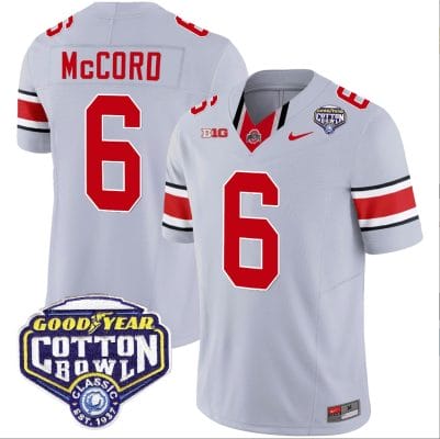 Kyle Mccord Jersey #6 Ohio State Buckeyes Cotton Bowl Patch Vapor Football Gray