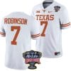 Keilan Robinson Jersey #7 Texas Longhorns Allstate Sugar Bowl Patch 2024 College Football White