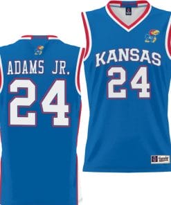 KJ Adams Jr Jersey #24 Kansas Jayhawks NIL College Basketball Lightweight Royal
