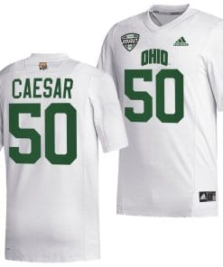 Kai Caesar Jersey #50 Ohio Bobcats College Football Uniform White