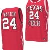 Kerwin Walton Jersey #24 Texas Tech Red Raiders Basketball uniform Red