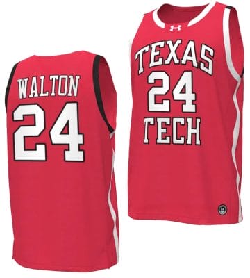 Kerwin Walton Jersey #24 Texas Tech Red Raiders Basketball uniform Red