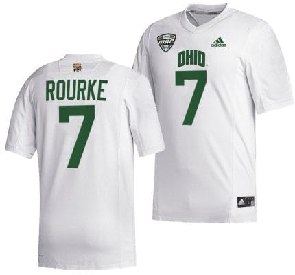 Kurtis Rourke Jersey #7 Ohio Bobcats College Football Uniform White
