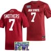 Logan Smothers Jersey #7 Jacksonville State Gamecocks 2023 New Orleans Bowl Patch Football Red