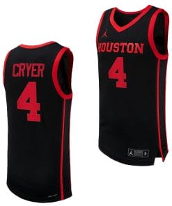LJ Cryer Jersey #4 Houston Cougars Basketball Replica uniform Black