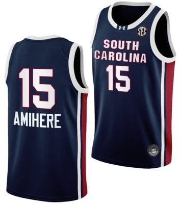 Laeticia Amihere Jersey #15 South Carolina Gamecocks College Basketball Away Black
