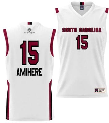 Laeticia Amihere Jersey #15 South Carolina Gamecocks College Basketball Alumni White