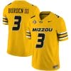 Luther Burden III Jersey #3 Missouri Tigers Vapor Limited College Football Stitched Gold