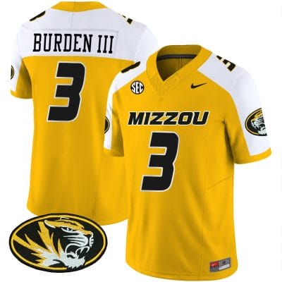 Luther Burden III Jersey #3 Missouri Tigers Vapor Limited College Football Stitched Gold Alternate