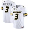 Luther Burden III Jersey #3 Missouri Tigers Vapor Limited College Football Stitched White