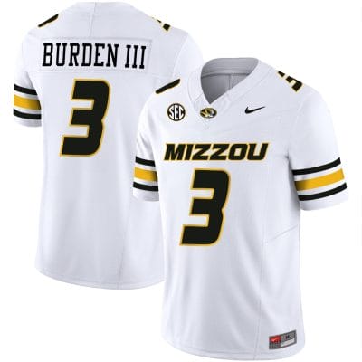 Luther Burden III Jersey #3 Missouri Tigers Vapor Limited College Football Stitched White
