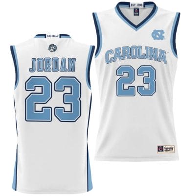 Michael Jordan Jersey #23 UNC Tar Heels NIL College Basketball Lightweight White