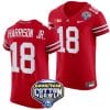 Marvin Harrison Jr Jersey #18 Ohio State Buckeyes Cotton Bowl Patch 2023 Football Scarlet