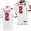 Michael Allen Jersey #2 NC State Wolfpack 2023 Pop-Tarts Bowl Football White