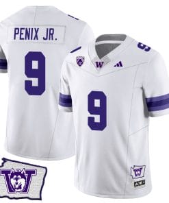 Michael Penix Jr Jersey #9 Washington Huskies Washington Map Patch Football White