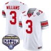 Miyan Williams Jersey #3 Ohio State Buckeyes Cotton Bowl Patch Vapor Football White