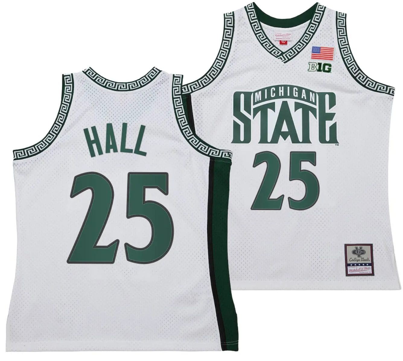 Malik Hall Jersey #25 Michigan State Spartans 125th Basketball Anniversary 1999 Throwback White 1 Malik Hall Jersey #25 Michigan State Spartans 125th Basketball Anniversary 1999 Throwback White