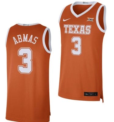 Max Abmas Jersey #3 Texas Longhorns NIL Limited College Basketball Orange