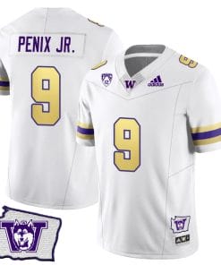 Michael Penix Jr Jersey #9 Washington Huskies Washington Map Patch Football Husky Royalty