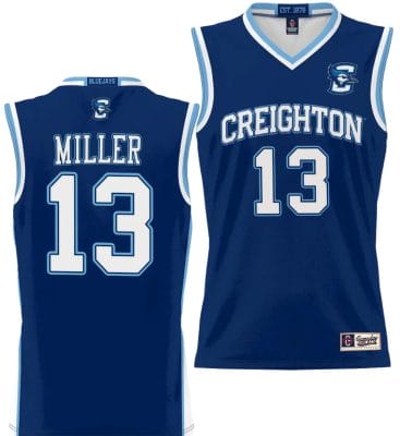 Mason Miller Jersey #13 Creighton Bluejays College NIL Basketball Lightweight Blue