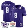 Michael Penix Jr Jersey #9 Washington Huskies Alamo Bowl Patch Football Purple