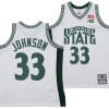 Magic Johnson Jersey #33 Michigan State Spartans 125th Basketball Anniversary 1999 Throwback White